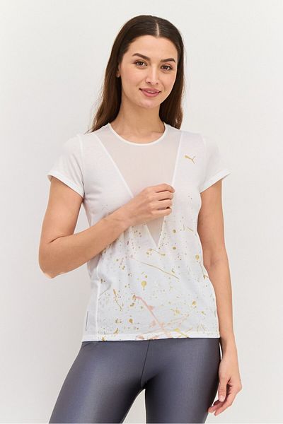 Puma Women Sportswear Fit Short Sleeves Training T-shirt, White