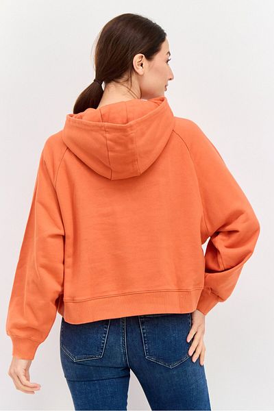 WRANGLER Women Hood Neck Brand Logo Hoodie, Orange