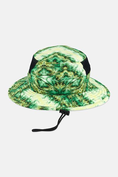 Hurley Men Brand Logo Bucket Hat, Green Combo