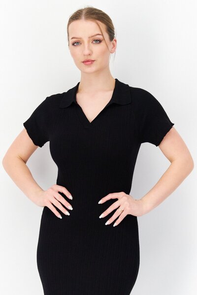 French Connection Woman Plain Midi Dress, Black