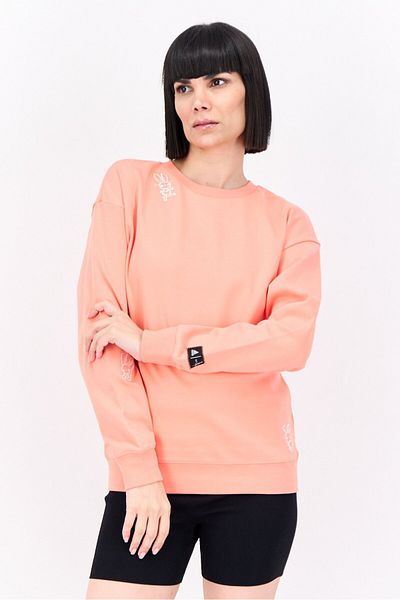 adidas Women Sportswear Fit Long Sleeves Training Sweatshirt, Peach