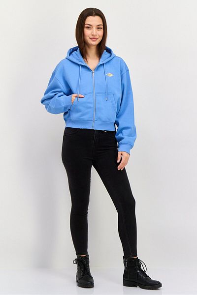 Esprit Women Hooded Brand Logo Sweatshirt, Blue