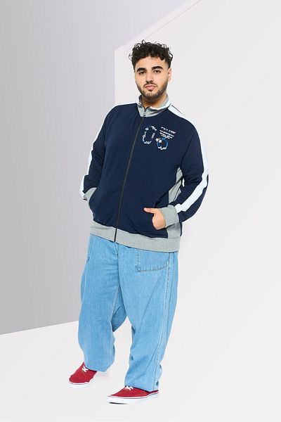 La Martina Men Mock Neck Long Sleeves Embroidered Sweatshirt, Navy