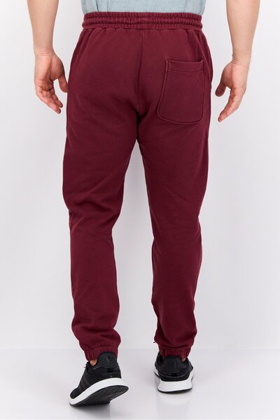 Scotch & Soda Men Regular Fit Brand Logo Jogger Pants, Maroon