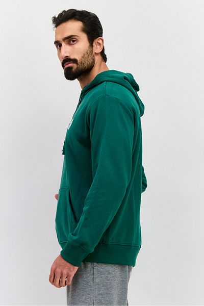 New Balance Men Relaxed Fit Long Sleeve Outdoor Hooded Sweatshirt, Green