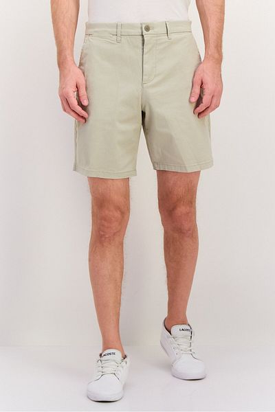 GAP Men Plain 8 Inches Basic Shorts, Stone