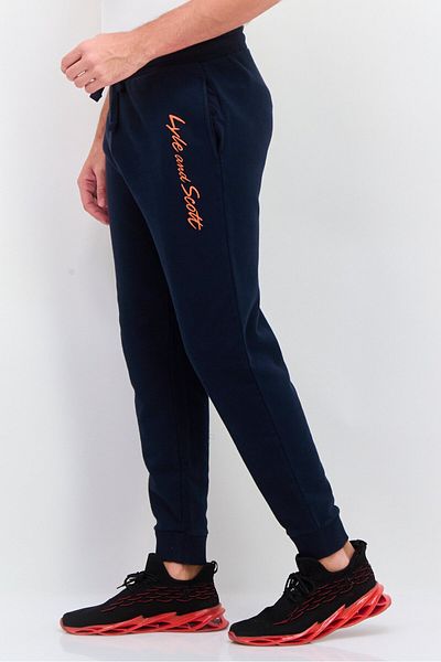 Lyle & Scott Men Regular Fit Drawstring Jogger Pants, Navy