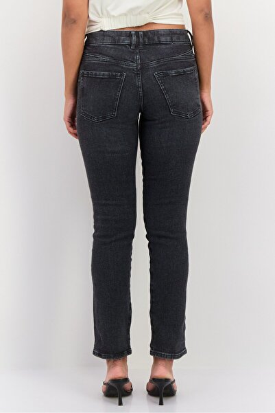 Esprit Women Regular Fit Straight Leg Jeans, Grey