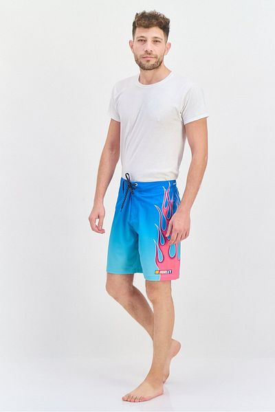 Hurley Men Graphic Print Board Shorts, Blue Combo