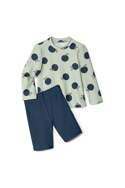Tchibo Toddlers Girl 2 Pieces Top And Shorts Set, Sage Beige