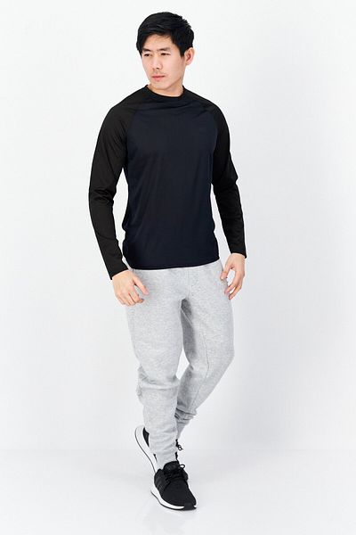 French Connection Men Crew Neck Long Sleeve Textured T-shirt, Navy