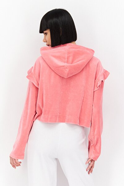 adidas Women Sportswear Fit Long Sleeves Outdoor Sweatshirt, Pink