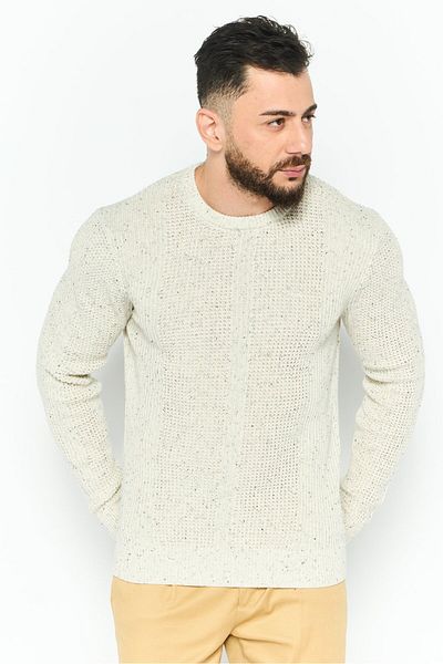 Michael Kors Men Crew Neck Long Sleeve Knitted Sweatshirt, Off White