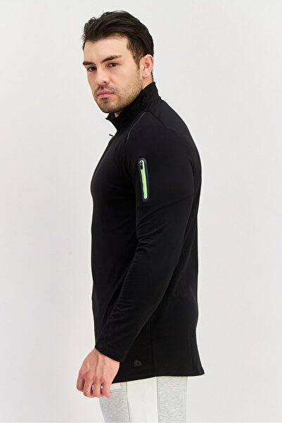 RBX Men Sportswear Fit Long Sleeve Training Jersey, Black