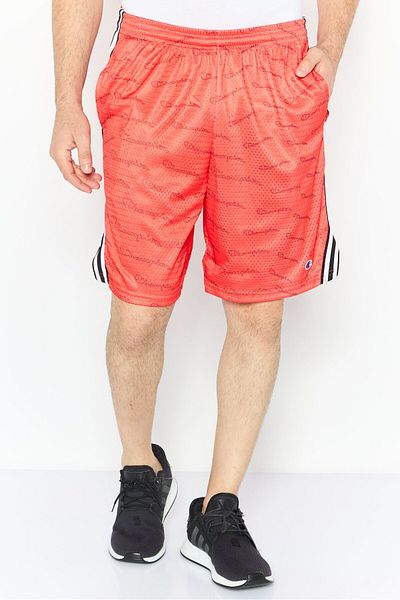 Champion Men Brand Logo Training Lacrosse Short, Red