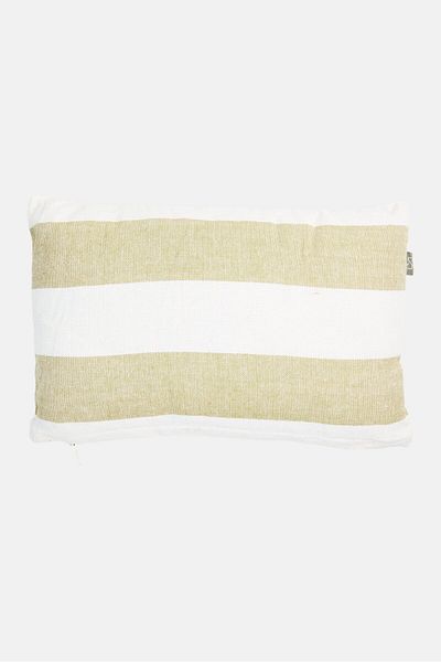 Muy Mucho Striped Cushion 20 X 30 Cm, Olive