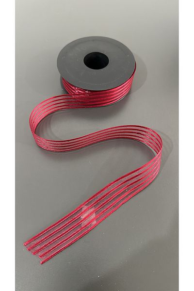 edalle Dowry and Bundle Ornament Bundle Bride 1 Meter Striped Chiffon Ribbon Design 25mm X 1 Meter