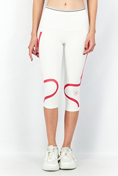 adidas بنطلون رياضي نسائي رياضي مناسب للتدريب 3/4 من ستيلا مكارتني، أبيض