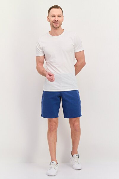 GAP Men Plain 10 Inseam Basic Shorts, Sea Blue