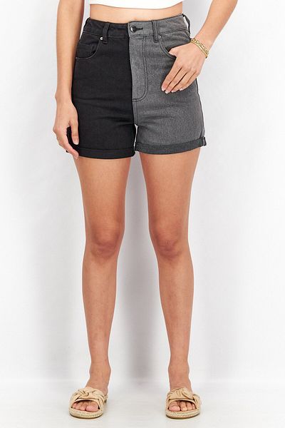 Cropp Women Ombre Denim Shorts, Black