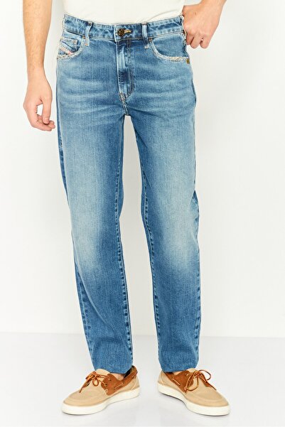 Diesel بنطلون جينز رجالي ضيق مغسول باللون الأزرق