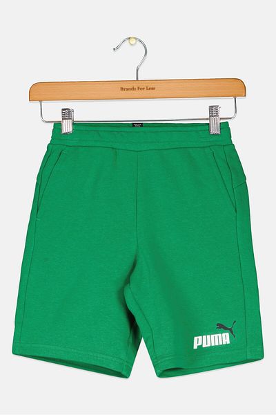 Puma Kids Boy Sportswear Fit Brand Logo Shorts, Green