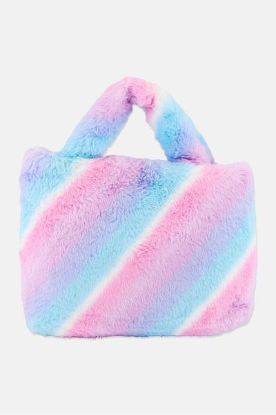 OMG Accessories Kids Girl Faux Fur Hand Bag 30 L x 20 H x 7 W cm, Purple