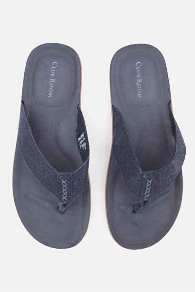 Club Room Men Medium Riley Slip On Flip Flop, Navy Blue