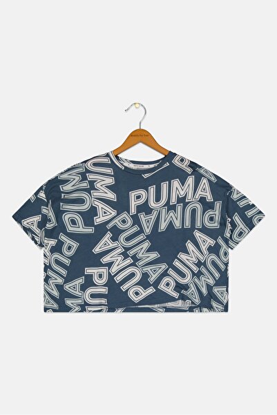 Puma Women Sportswear Fit Short Sleeves Training Top, Slate Blu