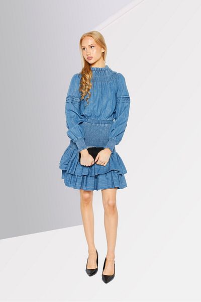 Michael Kors Women Washed Midi Casual Dress, Navy