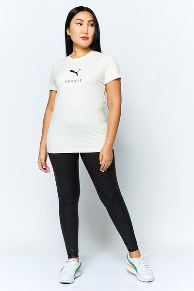 Puma Women Sportswear Fit Short Sleeve Training Top, Beige