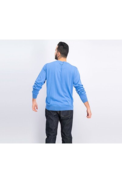 Hackett Men V-neck Sweater, Yonder Blue