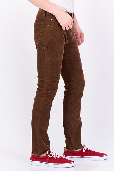 GAP Men Slim Fit Textured Corduroy Pants, Brown