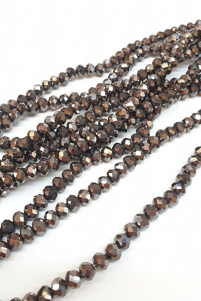 Hayalperest boncuk Anthracite Plated Crystal Beads 6 Mm