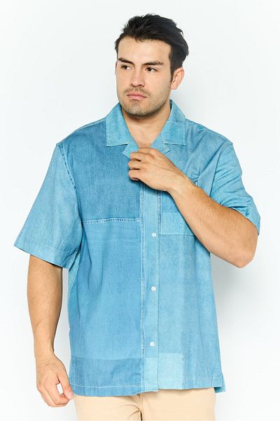 Esprit Men Regular Fit Washed Short Sleeves T-shirt, Blue