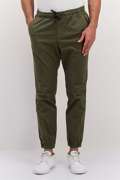 GAP Men Regular Fit Solid Jogger Pants, Olive