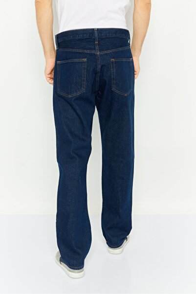 GAP Men Regular Fit Solid Non Stretchable Denim Jeans, Navy