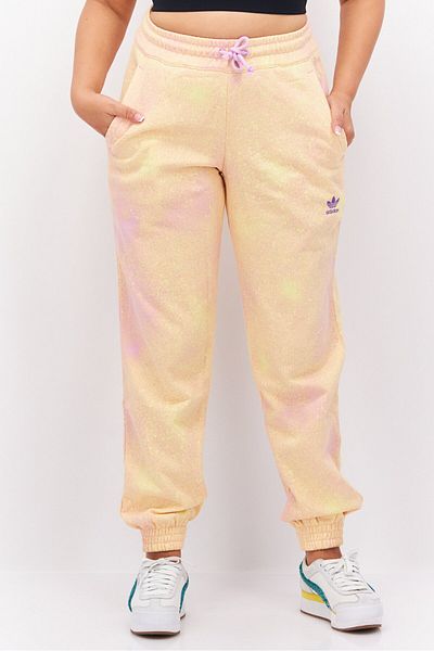 adidas Women Sportswear Fi Drawstring Training Sweatpants, Pink Combo
