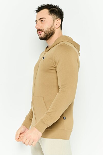 Puma Men Sportswear Fit Long Sleeves Outdoor Hoodie, Tan