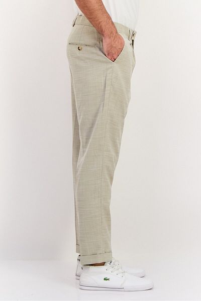 Sorbino Men Regular Fit Chambray Dress Pants, Beige