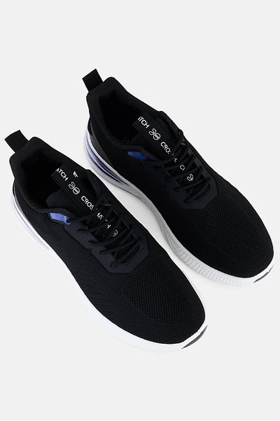 Crosshatch Men Nyles Lace Up Training Shoes, Black