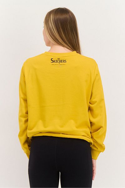 SKECHERS Women Sportswear Fit Training Sweatshirt, Golden Yellow