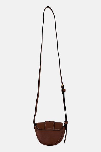 Fossil Women Leather Mini Crossbody Bag 6 H x 8 L x 5 W cm, Brown