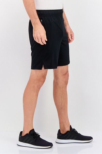Legend Men Sportswear Fit Drawstring Training 7 Inseam Shorts, Black