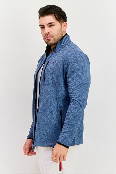 SKECHERS Men Sportswear Fit Long Sleeve Training Jacket, Blue Combo