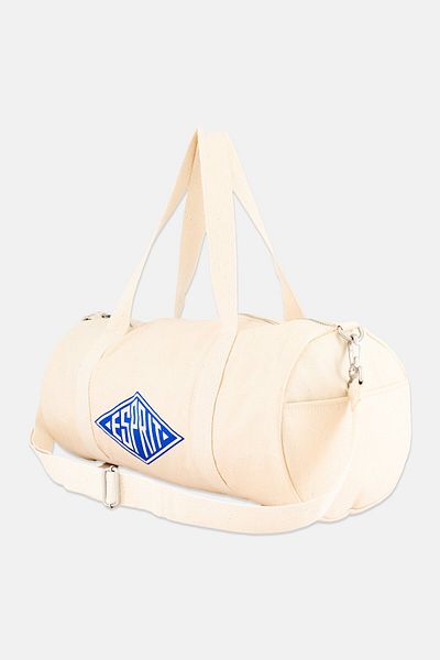 Esprit Women Brand Logo Duffle Bag 30 H x 42 L x 20 W cm, Cream
