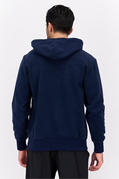 BENCH Men Sportswear Fit Hooded Outdoors Sweatshirt, Deep Navy