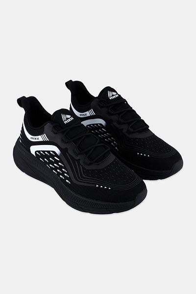 RBX Men Lace Up Running Shoes, Black