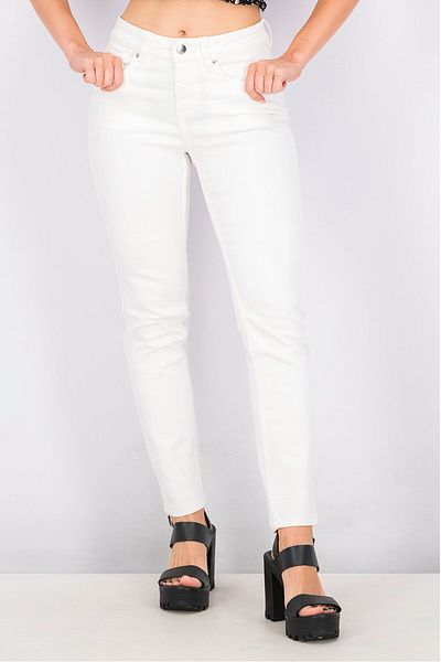 Tchibo Women Skinny Fit Plain Non Stretchable Jeans, White