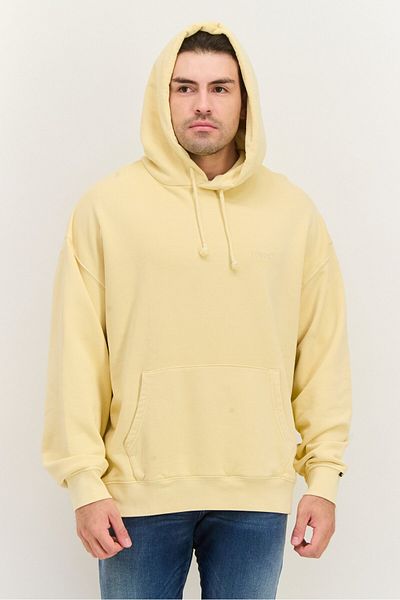 Levi's Men Hooded Long Sleeve Embroidered Logo Sweatshirt, Beige